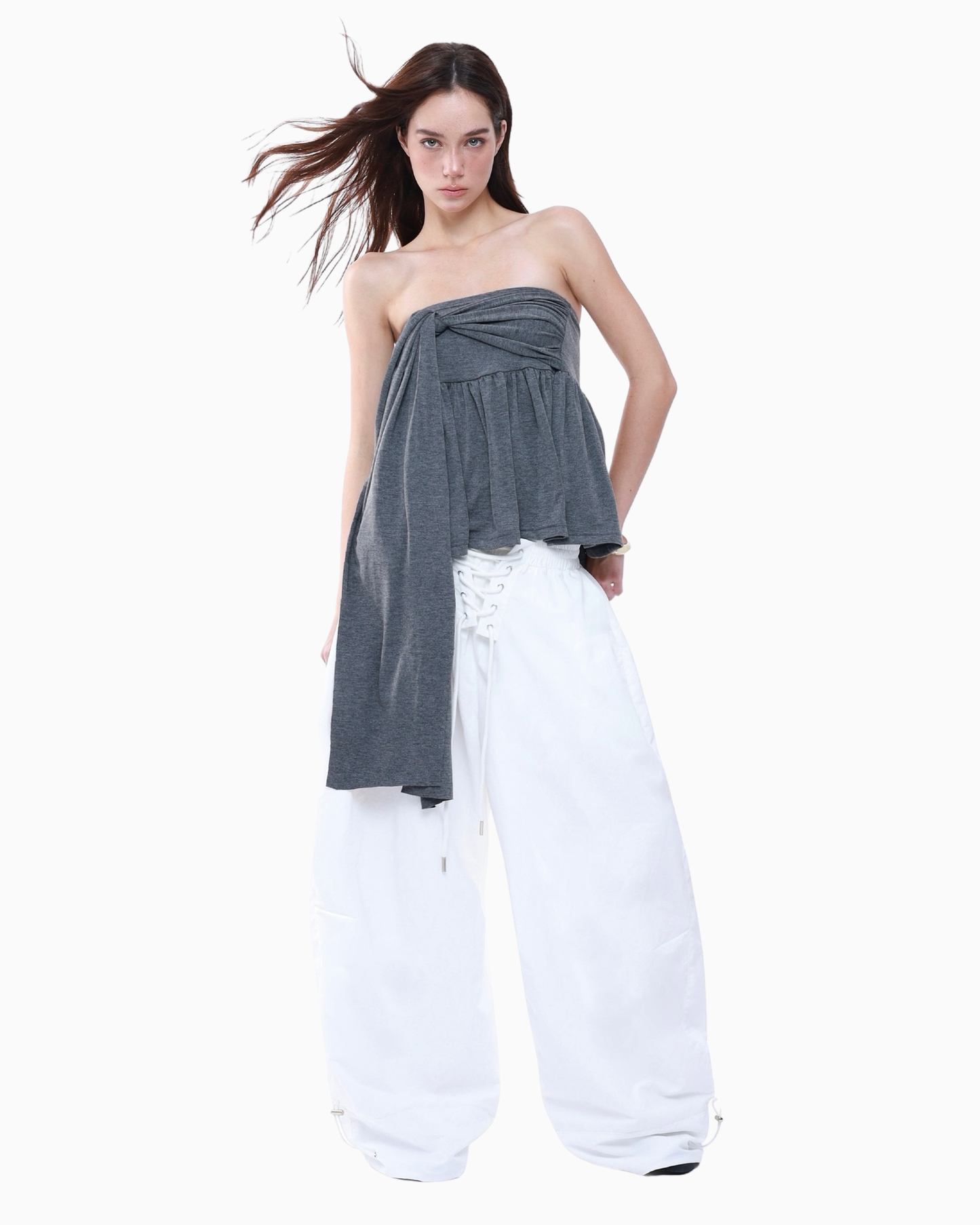 POWRPOWR LONG BAND SKIRT