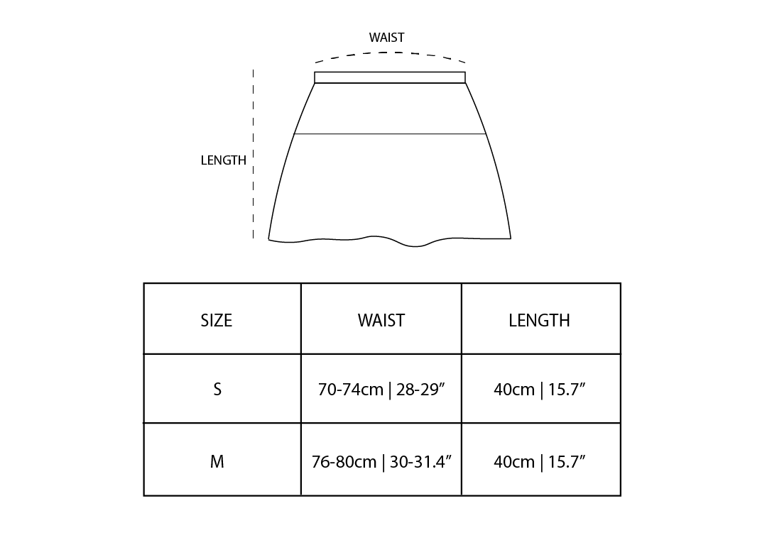 POWRPOWR LONG BAND SKIRT