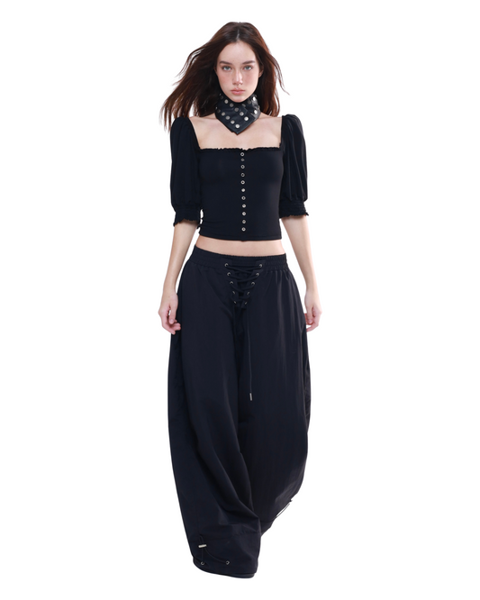 POWRPOWR CRISSCROSS NYLON PANTS