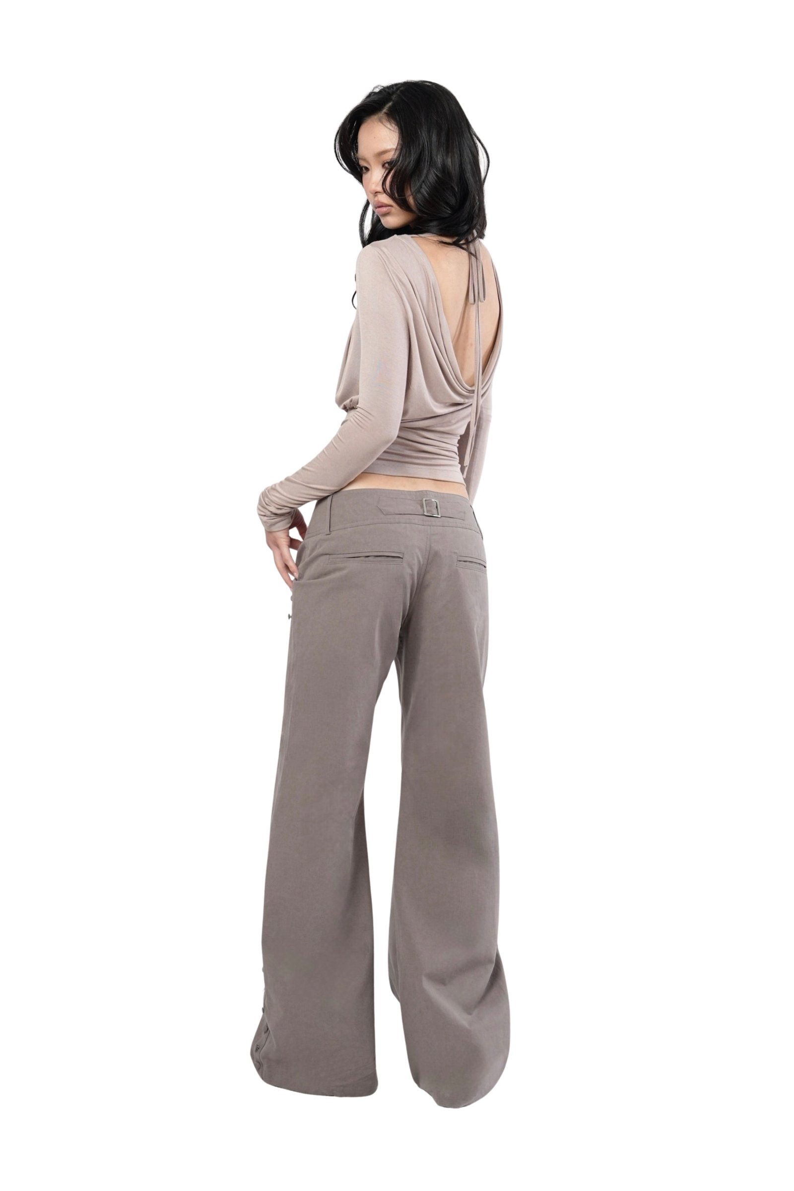 Reverie Long Sleeve Top Dark Nude