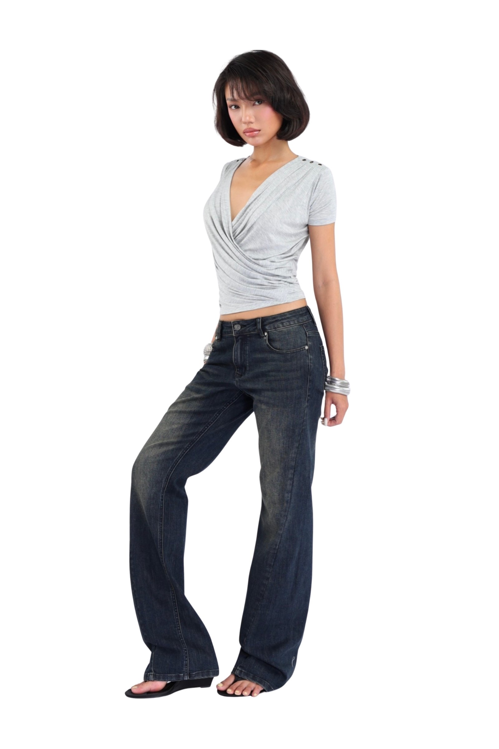 Draha Top Gray