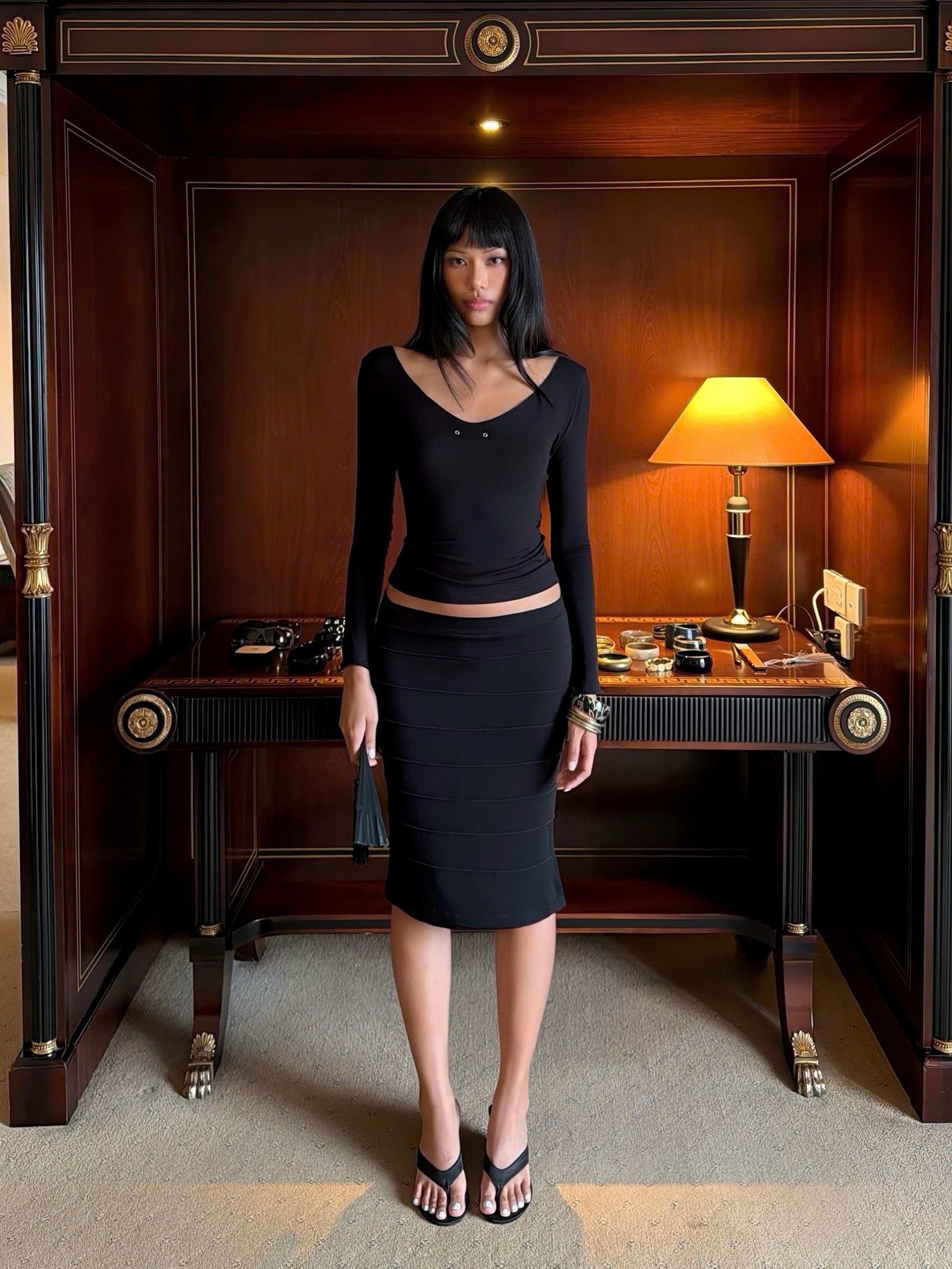 Cora Bandage Skirt Black